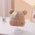 Autumn and Winter New Children's Knitted Hat Cartoon Bear plus Velvet Warm Earflaps Cap Men and Women Bay Hat Baby Cap