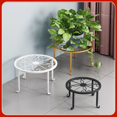 Flower Rack Home Living Room Floor Standing Simple Shelf Green Radish Balcony Chlorophytum Wrought Iron Multi-Layer 