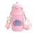 New 304 Stainless Steel Vacuum Cup Cartoon Chicken Kid's's Insulated Bottle Outdoor Portable Straw Cup with Strap