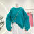 Wholesale Trendy Hot Korean Candy Color O Neck Sweater Women