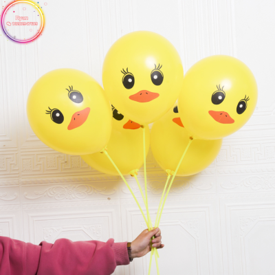 Cross-Border Hot Selling Factory Direct Sales 12-Inch 2G Small Yellow Duck ball Beauty Party Decoration latex Balloons