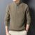 Men's Woolen Sweater Half-Height Zip Collar Thickened Winter Warm Dad's Sweater Middle-Aged and Elderly Leisure Pullover Sweater