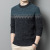 Men's Round Neck Sweater 100 Pure Wool Winter Thickened Jumper Middle-Aged and Elderly Super Thick Thick Woolen Sweater