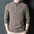 100 Pure Wool Sweater Men's Half-Height Zip Collar Pullover Middle-Aged and Elderly Autumn and Winter Thickened Dad Wear Thick Woolen Sweater