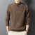 Men's Woolen Sweater Half-Height Zip Collar Thickened Winter Warm Dad's Sweater Middle-Aged and Elderly Leisure Pullover Sweater