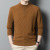 Pure Wool Sweater Men's Half Turtleneck Thickened Jumper Middle-Aged and Elderly Winter Leisure Collar Decorated with Buttons Dad Wear Sweater