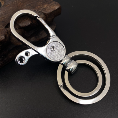 Boya 7025 Keychain Alloy Key Ring Simple Double Ring Middle Buckle Cross-Border Southeast Asia Middle East Africa Hot Sale Products