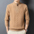 Men's Woolen Sweater Half-Height Zip Collar Thickened Winter Warm Dad's Sweater Middle-Aged and Elderly Leisure Pullover Sweater