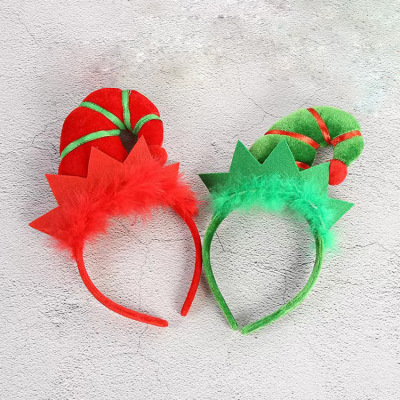 European and American Children's Hair Accessories Led Light Headdress Elf Hat Christmas Headband Halloween Funny European and American Spot Batch