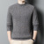 Men's Round Neck Sweater Thickened 100 Pure Wool Pullover Middle-Aged and Elderly Winter Warm Leisure Thick Woolen Sweater