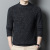 100 Pure Wool Sweater Men's round Neck Winter Thickened Solid Color Pullover Sweater Middle-Aged and Elderly Leisure Warm Thick Woolen Sweater