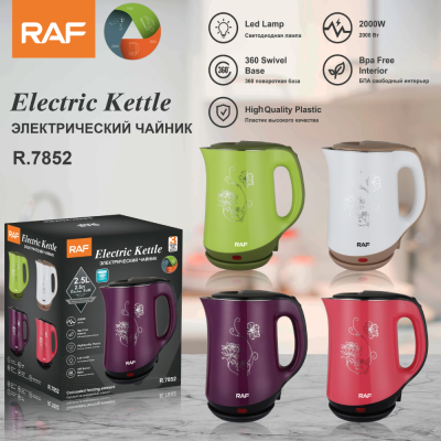 European Standard RAF Small Household Appliances Electric Kettle Stainless Steel Electric Kettle Anti-Scald Printing Electric Kettle