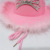 Cross-Border Hot Selling Ins Pink Cowboy Hat Women 'S Non-Woven Crown Western Jazz Polyester Rolled Brim Top Hat Foreign Trade