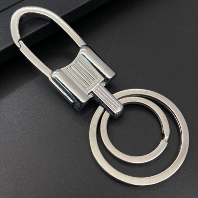 Linshi 613 Keychain Alloy Key Ring Simple Double Ring Middle Buckle Cross-Border Southeast Asia Middle East Africa Hot Sale Products