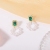 Sterling Silver Needle South Korea Dongdaemun Ins Small and Simple Rhinestone Triangle New Trendy Sweet Personality Earrings Earrings