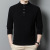 Pure Wool Sweater Men's Half Turtleneck Thickened Jumper Middle-Aged and Elderly Winter Leisure Collar Decorated with Buttons Dad Wear Sweater