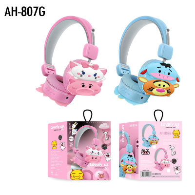 Wireless Bluetooth Headset + Ah-807g Cross-Border New Arrival Children's Cartoon Headset Creative Wireless Headset Private Model