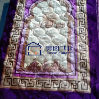 Wholesale Flannel Printing Prayer Mat Hui Worship Prayer Thickened Widened Mat Worship Felt Carpet Ethnic Bedroom