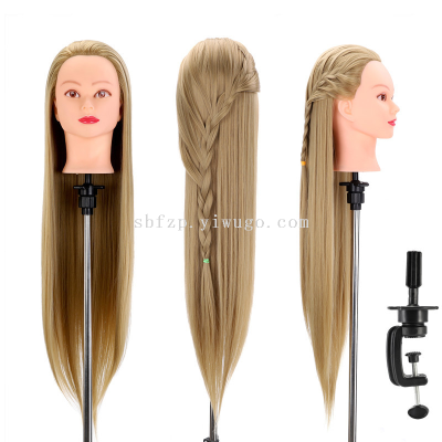 Mock Wig Braided Hair Mannequin Head Practice Updo Makeup Chemical Fiber Wig Mannequin Head Special Mannequin Head