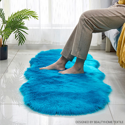 Mat-Foot Long Wool-like Wool Sofa and Carpet Bay Window Living Room Glider Bedside Bedroom Fish-Shaped Multicolor rug