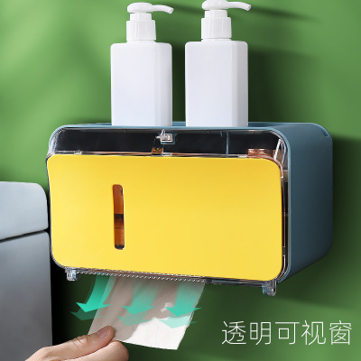 Drawer Tissue Box Household Punch-Free Creative Waterproof Tissue and Toilet Paper Dispenser Bathroom Storage Storage Rack