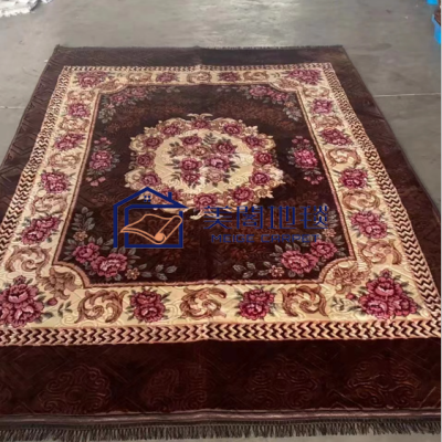 Wholesale Flannel Printing Prayer Mat Hui Worship Prayer Thickened Widened Mat Worship Felt Carpet Ethnic Bedroom