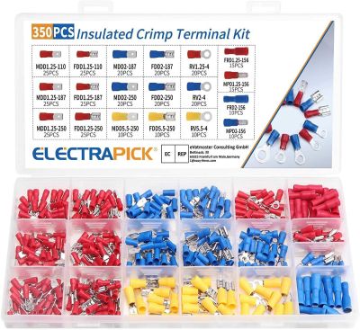 Cross-Border Supply 350pcs Cold Compression Wiring Terminal