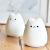 Free_on Cartoon Small Cute Cat Silicone Light Led Colorful Color Changing Children Bedroom Atmosphere Small Night Lamp Creative Gift