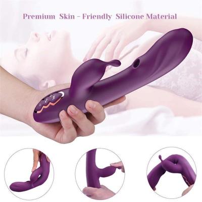 Magnetic Charging Double-Headed Vibrator 7-Frequency Sucking Female Self-Wei Device Midou Thorn Massage Stick Adult Supplies