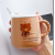 Creative Relief Cute Bear Ceramic Cup Mug Coffee Cup Office Water Glass Household Water Cup Gift Cup