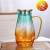 Stainless Steel Cover Glass Water Pitcher 1600ml