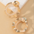 Japanese And Korean New Gold-Plated Pattern Fashion Retro Earrings Temperament Wild Hollow Wave Exaggerated Earrings