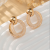 Cross-Border Hot Selling European and American Retro Oval Metal Stud Earrings Elegant Loose Diamond Multi-Layer Earrings Women's Earrings