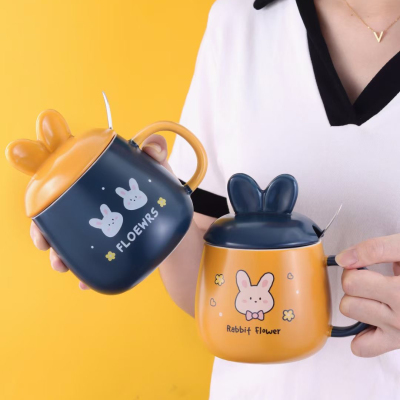 Ceramics mug Ceramic Cup rabbit mug water cup shaped cup gift Cup cartoon stereo rabbit Cup creative Cup.
