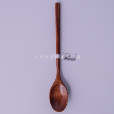 Vekoo Bamboo Factory Store Genuine Hotel Household Wooden Spoon Old Paint Long-Handled Spoon 23.5*4:YX-MC6181