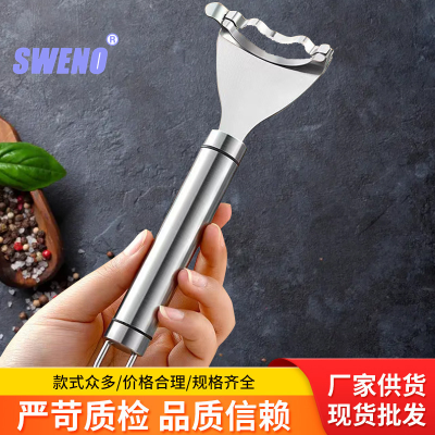 Manual Stainless Steel Quick Grain Separator Kitchen Household Planing and Peeling Corn Artifact Double Rubber Gasket Handle Grain Separator