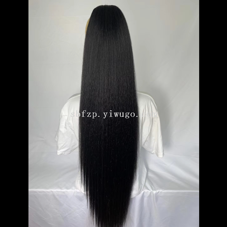 假发马尾 长卷发马尾 波浪假发拉绳马尾 玉米须非洲马尾