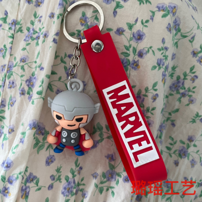 Cute Cartoon Key Button Marvel Series Iron Man Little Doll Lovely Bag Hanging Ornaments Couple Small Gifts