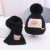 2022 Autumn And Winter Korean Style Children 'S Hat Scarf Set Thickened Warm Wool Hat Cartoon By Bear Knitted Hat