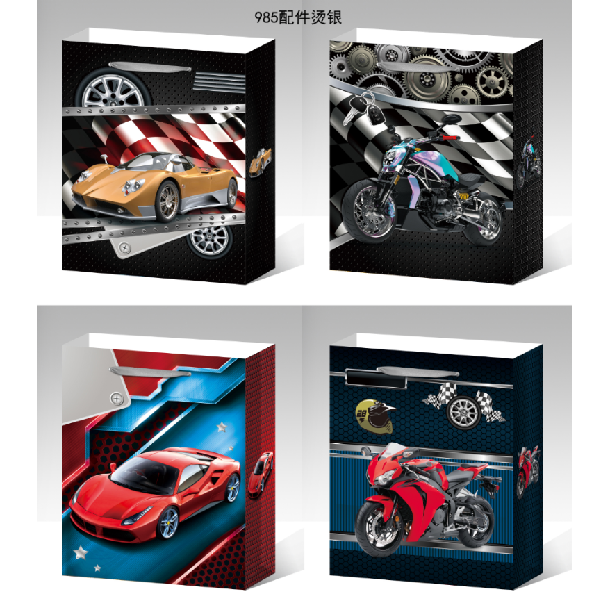 白卡烫银3D贴片 购物袋210克 礼品袋 手提袋