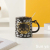 New Cartoon Bear Bow Tie Ceramic Cup Cute Mug with Cover Spoon Mug