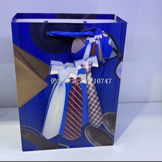 白卡男士撒粉3D贴片 购物袋210克 礼品袋 男士包包衣服鞋子手提袋