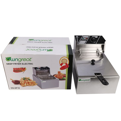 Electric Fryer with Single-Cylinder and Single-Sieve OG-DF10-6LFrying Pan Deep Fryer Fried Chicken Wing French Fries