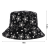 Simple Leopard Print Black and White Pattern Printing Bucket Hat Japanese Personality Graffiti Sun Protection Sunshade Travel & Outdoor Bucket Hat