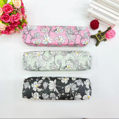 2022 New Retro Flower Pencil Case Girls Small Pen Bag Pencil Case Factory Direct Sales