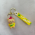 Cute Colorful Bear Flexible Rubber Key Chain Cartoon Bear Key Accessories Stereo Doll Pendant
