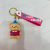 Cute Colorful Bear Flexible Rubber Key Chain Cartoon Bear Key Accessories Stereo Doll Pendant