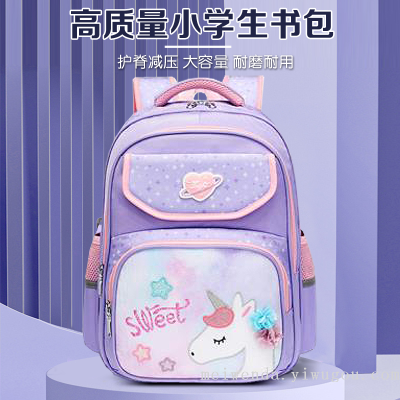 2022 Fashion Cartoon Student Schoolbag Burden Reduction Spine Protection Backpack Wholesale