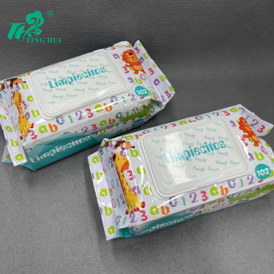 Baby Wipes Wet Tissue 120 Pumping Large Bag Thickened Baby Wipe Wet Wipes Wholesale Factory Foreign Trade Exclusive