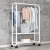 Light Luxury Clothes Rack Household Floor Coat Rack Balcony Clothes Rack Bedroom Internal Net Red Single Rod Simple Clothes Rack